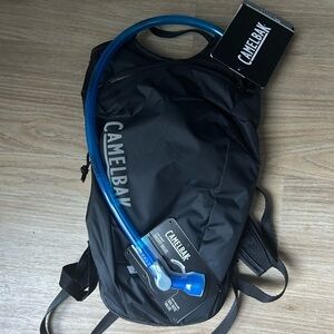 CamelBak Black Backpack with Blue Hydration Tube